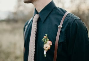 Strawflower Groom Boutonniere