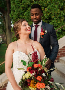 Detroit Yacht Club Wedding bride groom flowers