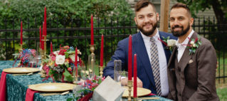 Our work was published at Love Inc. Magazine! Detroit LGBT Wedding Floral design head table