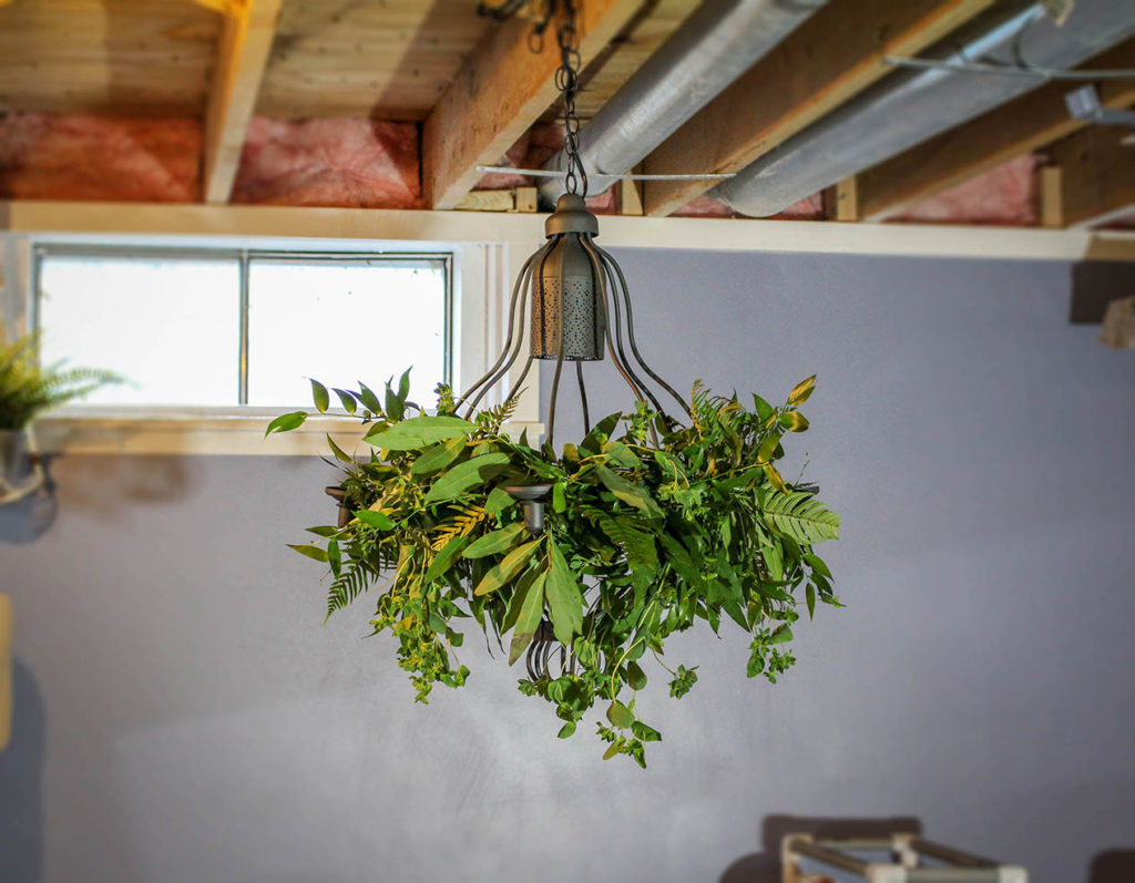 Floral Chandelier wedding greens