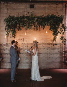 Greenery Chuppah Eastern Detroit Wedding ceremony