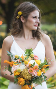 Gold mustard wedding bridal hairpiece