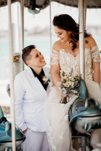 Carosel Bride and bride wedding photo detroit