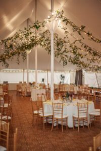 Tent Garland Smilax greenery design Cornman Farms