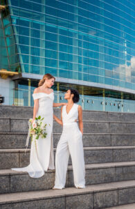 Detroit Bridal portrat Ren Cen