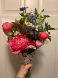 pink peony spring bouquet